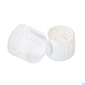 Capsule blanc childproof pp28+mesure 20ml 25   aca