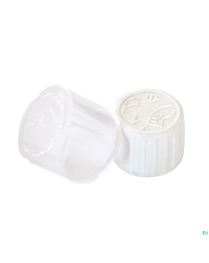 Capsule blanc childproof pp28+mesure 20ml 25   aca
