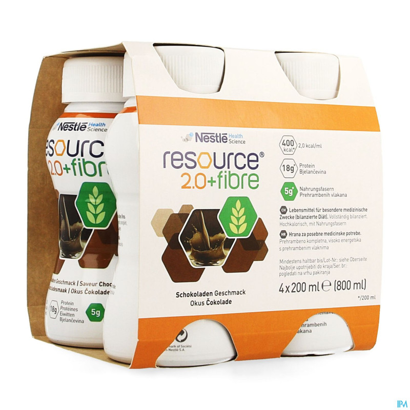 Resource 2.0 fibre chocolat    4x200ml 12209495