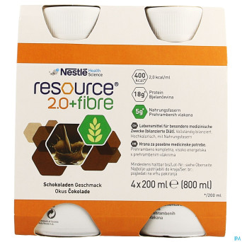 Resource 2.0 fibre chocolat    4x200ml 12209495