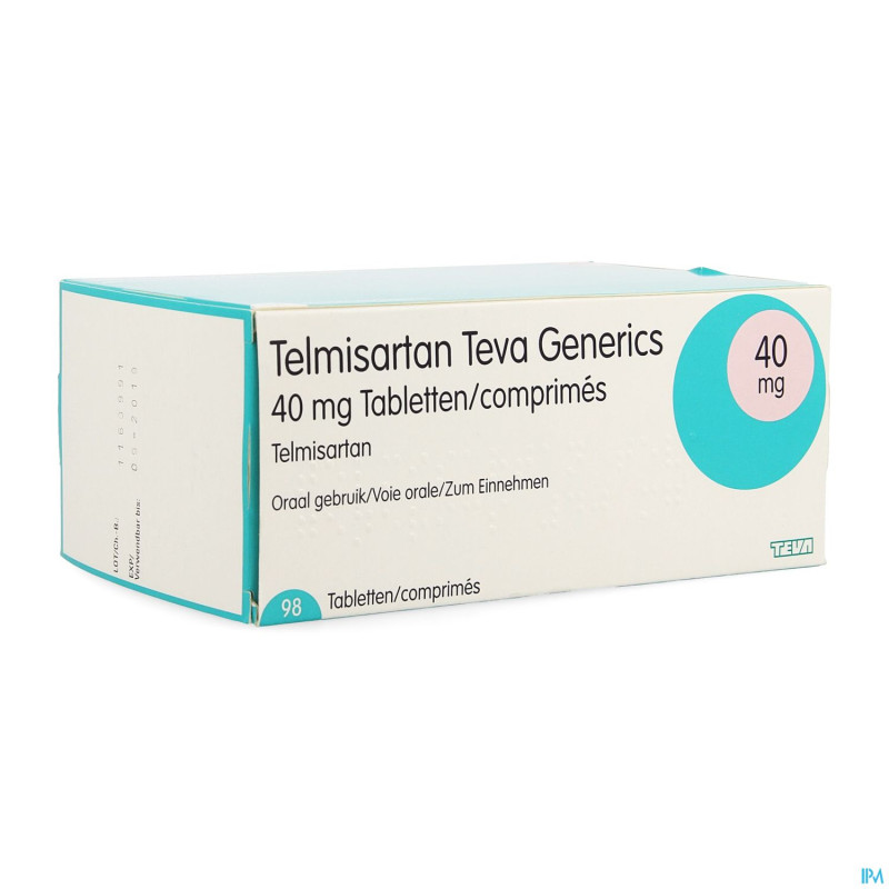 Telmisartan 40mg teva tabl  98