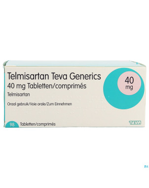 Telmisartan 40mg teva tabl  98
