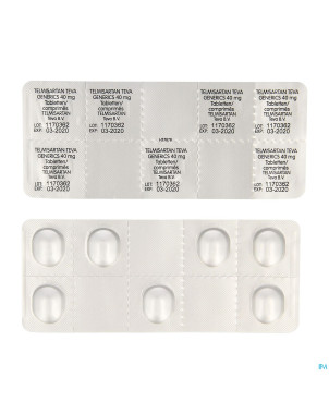 Telmisartan 40mg teva tabl  98