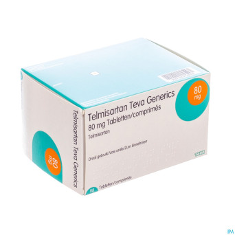 Telmisartan 80mg teva tabl  98