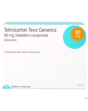 Telmisartan 80mg teva tabl  98