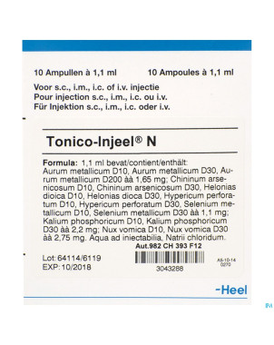 Tonico injeel n    amp 10x1,1ml heel