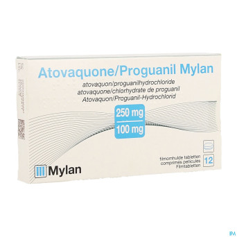 Atovaquone proguanil viatris 250/100mg comp pell12