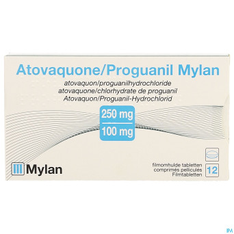 Atovaquone proguanil viatris 250/100mg comp pell12