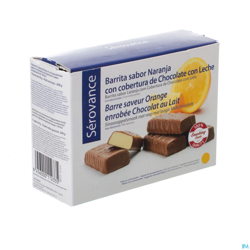 Serovance barre chocolat lait orange    7