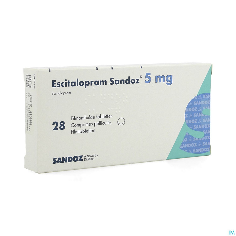Escitalopram sandoz  5 mg comp pell 28