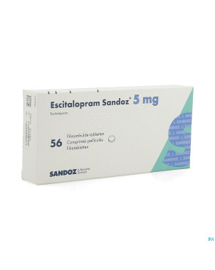 Escitalopram sandoz  5 mg comp pell 56