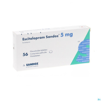 Escitalopram sandoz  5 mg comp pell 56