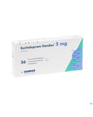 Escitalopram sandoz  5 mg comp pell 56