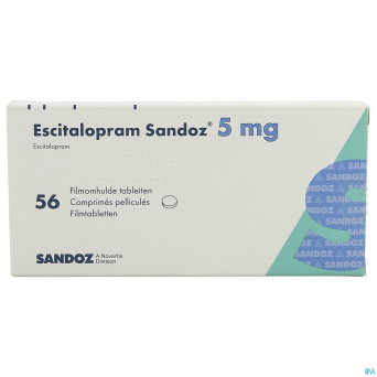 Escitalopram sandoz  5 mg comp pell 56