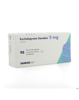 Escitalopram sandoz  5 mg comp pell 98