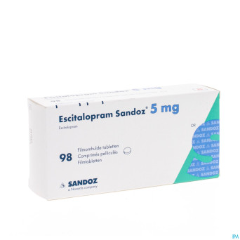 Escitalopram sandoz  5 mg comp pell 98