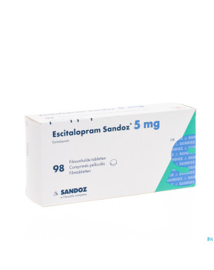 Escitalopram sandoz  5 mg comp pell 98
