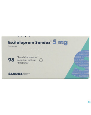Escitalopram sandoz  5 mg comp pell 98