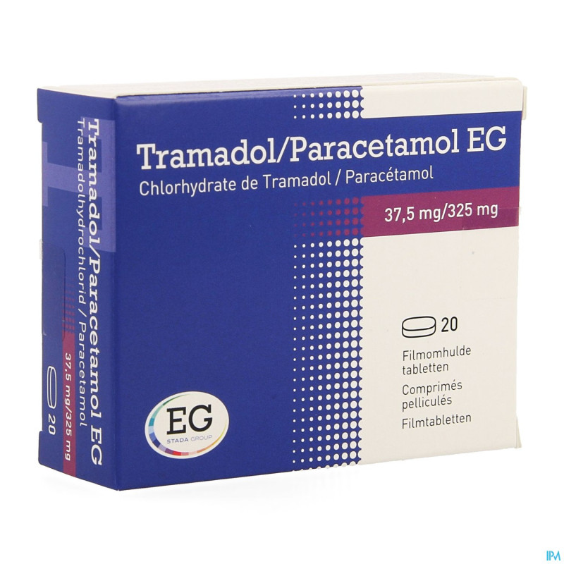 Tramadol paracetamol eg 37,5mg/325mg comp pell  20
