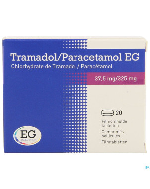 Tramadol paracetamol eg 37,5mg/325mg comp pell  20
