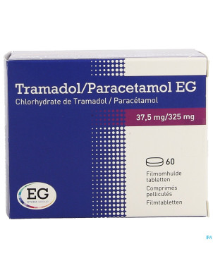 Tramadol paracetamol eg 37,5mg/325mg comp pell  60