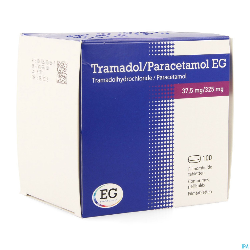 Tramadol paracetamol eg 37,5mg/325mg comp pell 100