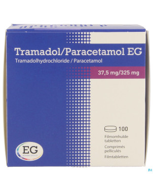 Tramadol paracetamol eg 37,5mg/325mg comp pell 100