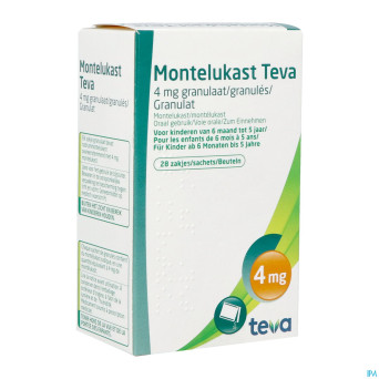 Montelukast teva  4 mg gran sach 28