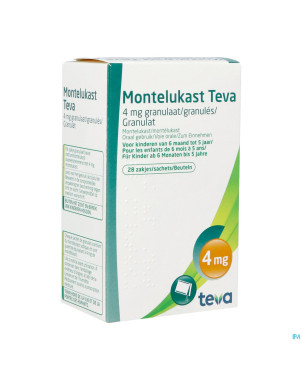 Montelukast teva  4 mg gran sach 28