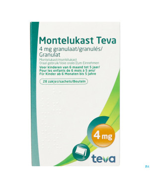 Montelukast teva  4 mg gran sach 28