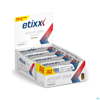 Etixx energy sport bar chocolate 12x40g