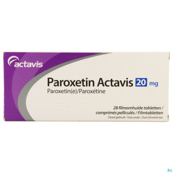 Paroxetine 20 mg actavis c0mp pell  28 x 20 mg
