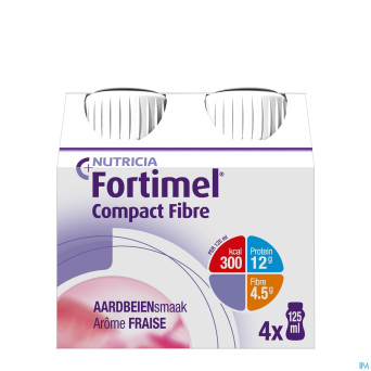 Fortimel compact fibre fraise 4x125ml