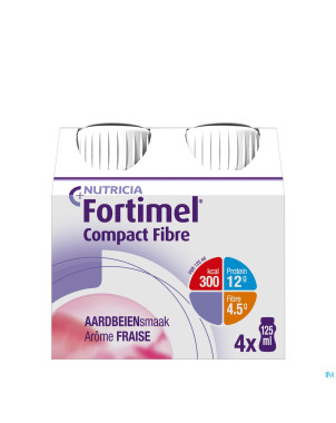 Fortimel compact fibre fraise 4x125ml
