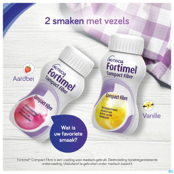 Fortimel compact fibre fraise 4x125ml