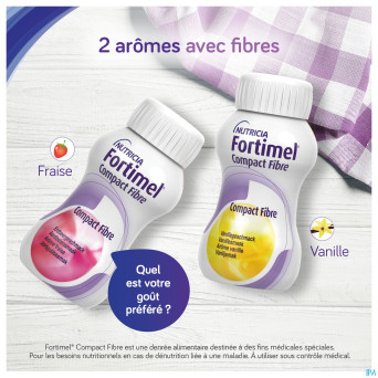 Fortimel compact fibre fraise 4x125ml