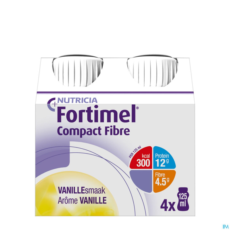 Fortimel compact fibre vanille 4x125ml