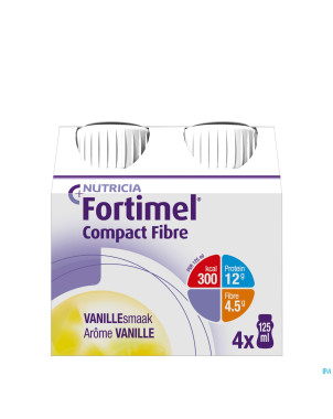 Fortimel compact fibre vanille 4x125ml