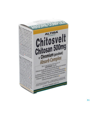 Altisa chitosvelt chitosan 500mg+chrome tabl  60
