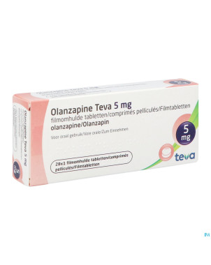Olanzapine teva  5 mg comp pell 28