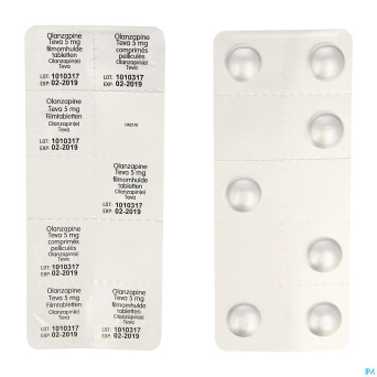 Olanzapine teva  5 mg comp pell 28
