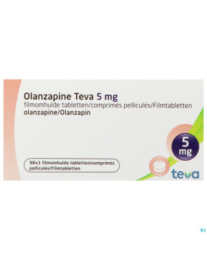 Olanzapine teva 5 mg comp pel 98 x  5mg