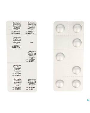 Olanzapine teva 7,5 mg comp pell 56 x 7,5 mg