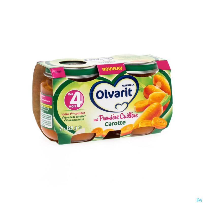 Olvarit ma premiere cuillere carotte +4m    2x125g