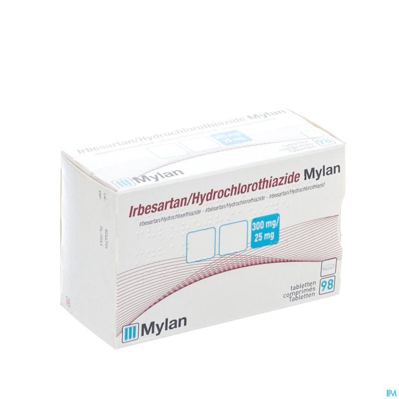 Irbesartan hct mylan 300mg/25,0 mg comp 98