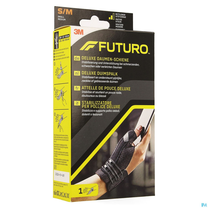 Futuro attelle pouce deluxe noir  s- m 12,7-16,5cm