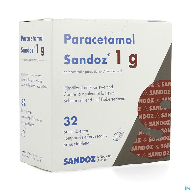 Paracetamol 1g sandoz comp eff 32