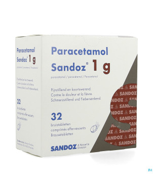 Paracetamol 1g sandoz comp eff 32