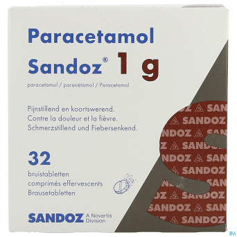 Paracetamol 1g sandoz comp eff 32