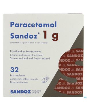 Paracetamol 1g sandoz comp eff 32